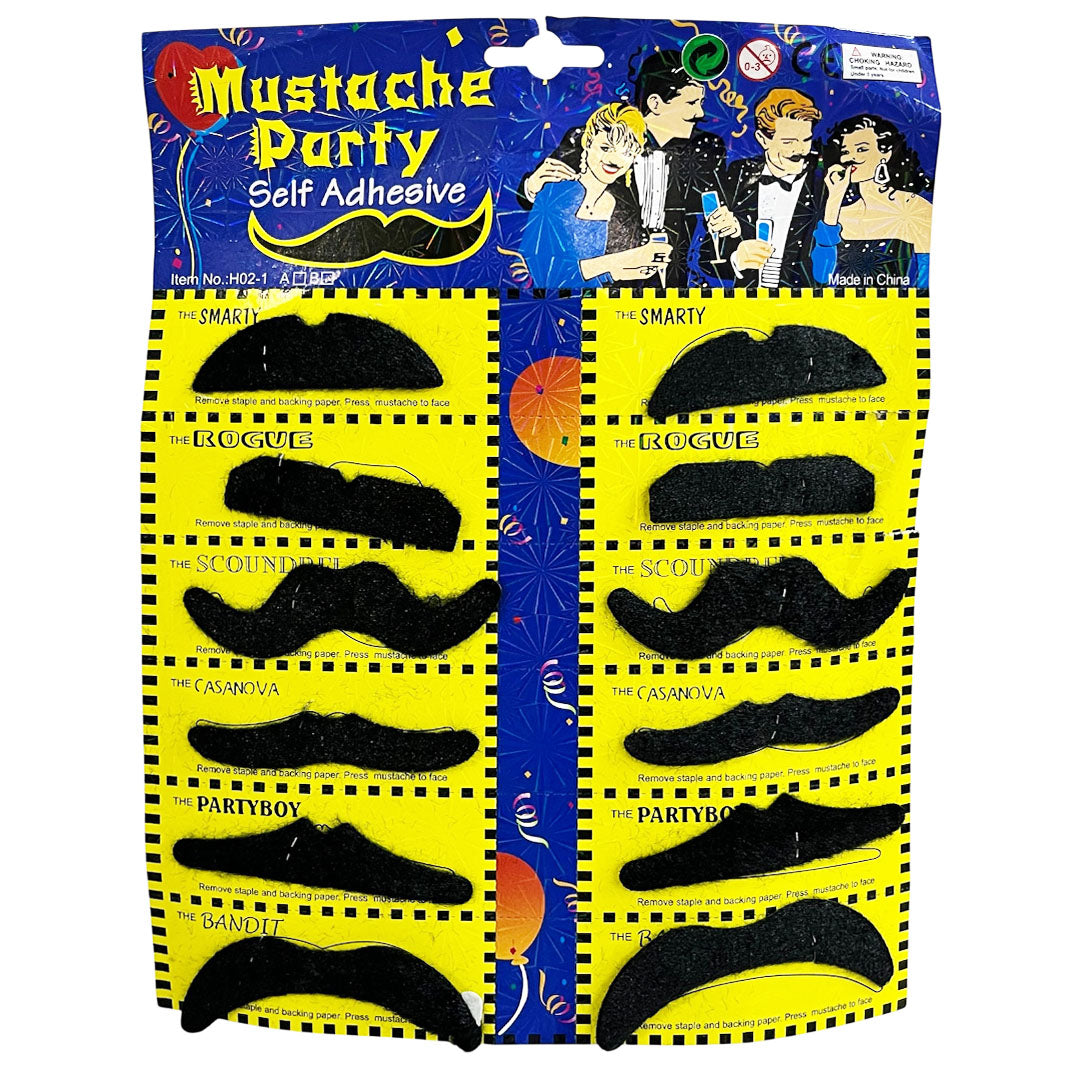 BIGOTE ENCARTONADO X 12